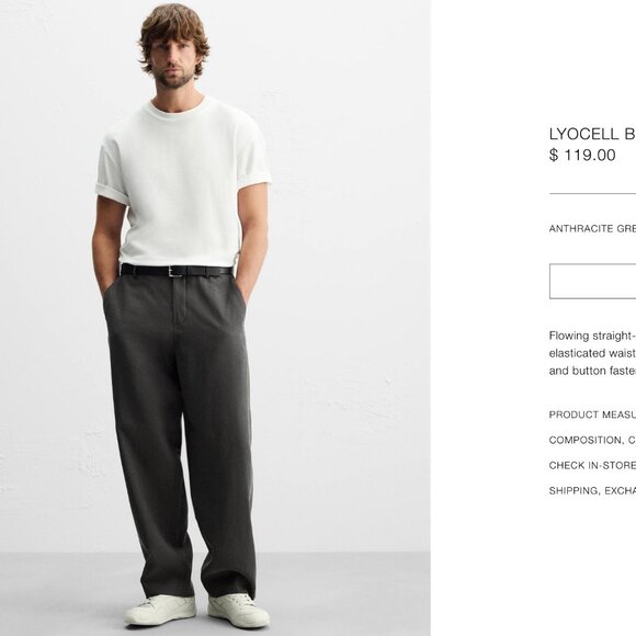 Zara Lyocell pants new - Picture 4 of 4